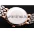 Omega De Ville Prestige White Dial With Diamonds Rose Gold Case Two Tone Bracelet