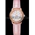 Omega De Ville Prestige Small Seconds White Dial Diamond Bezel Rose Gold Case Pink Leather Strap