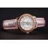 Omega De Ville Prestige Small Seconds White Dial Diamond Bezel Rose Gold Case Pink Leather Strap