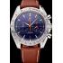 Omega Speedmaster Blue Dial Stainless Steel Case Brown Leather Strap  622807