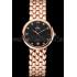 Omega De Ville Prestige Black Dial With Diamonds Rose Gold Case And Bracelet