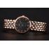 Omega De Ville Prestige Black Dial With Diamonds Rose Gold Case And Bracelet