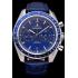 Omega Speedmaster Blue Dial Stainless Steel Case Blue Leather Strap  622808