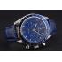 Omega Speedmaster Blue Dial Stainless Steel Case Blue Leather Strap  622808