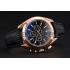 Omega Seamaster Aqua Terra Chronograph Black Dial Gold Case Black Leather Bracelet   622532