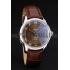 Replica Omega Swiss DeVille Stainless Steel Bezel Brown Leather Strap 7619