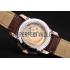 Replica Omega Swiss DeVille Stainless Steel Bezel Brown Leather Strap 7619