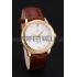 Omega De Ville Prestige Co-Axial White Dial Gold Case Brown Leather Strap Roman Numeral