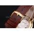 Omega De Ville Prestige Co-Axial White Dial Gold Case Brown Leather Strap Roman Numeral