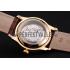 Omega De Ville Prestige Co-Axial White Dial Gold Case Brown Leather Strap Roman Numeral