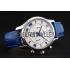 Omega DeVille Silver Bezel with White Dial and Blue Leather Strap  621568