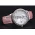 Cheap Omega DeVille Prestige Co-Axial Diamond Silver Case Mother-Of-Pearl Dial Pink Leather Strap