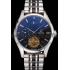 Omega De Ville Moonphase Tourbillon Black Dial Stainless Steel Case Two Tone Black Steel Bracelet