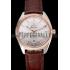 Omega Globemaster Silver Dial Rose Gold Bezel Stainless Steel Case Brown Leather Strap Replica