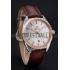 Omega Globemaster Silver Dial Rose Gold Bezel Stainless Steel Case Brown Leather Strap Replica