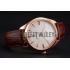 Omega Tresor Master Co-Axial White Dial Rose Gold Case Brown Leather Strap