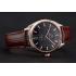 Cheap Omega Globemaster Black Dial Rose Gold Bezel Stainless Steel Case Brown Leather Strap