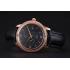 Omega De Ville Prestige Co-Axial Black Dial Rose Gold Diamond Case Black Leather Strap Roman Numeral