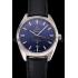 Omega Globemaster Blue Dial Stainless Steel Case Black Leather Strap