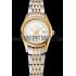 Omega De Ville Ladies White Dial Gold Case Two Tone Bracelet 1453786