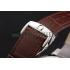 Omega DeVille Silver Bezel with White Dial and Brown Leather Strap  621566 Replica