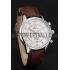 Omega DeVille Silver Bezel with White Dial and Brown Leather Strap  621566 Replica