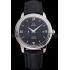 Omega De Ville Prestige Co-Axial Black Dial Silver Case Black Leather Strap Roman Numeral