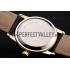 Omega De Ville Prestige Small Seconds White Dial Gold Case Black Leather Strap