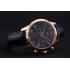 Omega DeVille Rose Gold Bezel with Black Dial and Black Leather Strap  621569