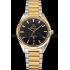 Omega Globemaster Black Dial Stainless Steel Case Gold Bezel Two Tone Bracelet