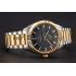 Omega Globemaster Black Dial Stainless Steel Case Gold Bezel Two Tone Bracelet