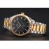 Omega Globemaster Black Dial Stainless Steel Case Gold Bezel Two Tone Bracelet