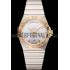 Swiss Omega Constellation White Dial Stainless Steel Case Gold Bezel Two Tone Bracelet Replica