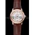 Omega De Ville Prestige Ladies White Dial Rose Gold Case Brown Leather Strap