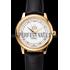 Cheap Omega De Ville Prestige White Dial Gold Case Black Leather Strap