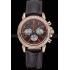 Omega De Ville Chronograph Brown Dial Gold Diamond Case Brown Leather Bracelet  622457