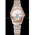 Omega De Ville Ladies White Dial Rose Gold Case Two Tone Bracelet 1453782