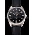 Omega Globemaster Black Dial Stainless Steel Case Black Leather Strap