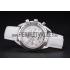 Omega Speedmaster Chronograph White Dial White Leather Bracelet  622452