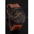 Swiss Panerai Luminor Brown Dial Black PVD Case Brown Leather Strap 1453856 Replica