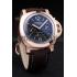 Panerai Luminor Rose Gold Case Black Dial Dark Brown Leather Strap