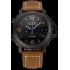 Panerai Luminor 1950 3 Days Chrono Flyback Black Dial Black Case Brown Leather Strap