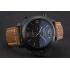 Panerai Luminor 1950 3 Days Chrono Flyback Black Dial Black Case Brown Leather Strap