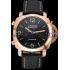 Panerai Luminor 1950 3 Days Chrono Flyback Black Dial Rose Gold Case Black Leather Strap