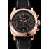 Swiss Panerai Radiomir 1940 Chronograph Black Dial Rose Gold Case Black Leather Strap