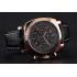 Swiss Panerai Radiomir 1940 Chronograph Black Dial Rose Gold Case Black Leather Strap