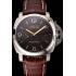 Swiss Panerai Luminor Marina 1950 3 Days Brown Dial Stainless Steel Case Brown Leather Strap