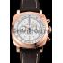 Swiss Panerai Radiomir 1940 Chronograph White Dial Rose Gold Case Brown Leather Strap Replica