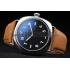 Panerai Radiomir Polished Stainless Steel Case Black Dial Brown Leather Strap 98160