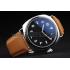 Panerai Radiomir Polished Stainless Steel Case Black Dial Brown Leather Strap 98160